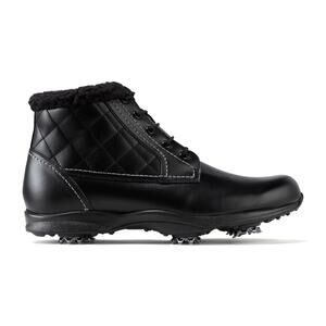 Footjoy winter golf boots soft spike waterproof quilted fleece Black women's 6